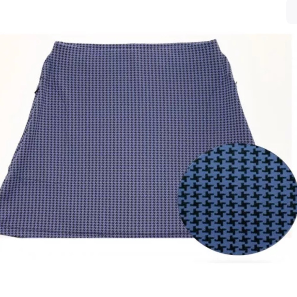 NWT Smashing Golf & Tennis Black Blue Houndstooth Skort Compression Slimming M
